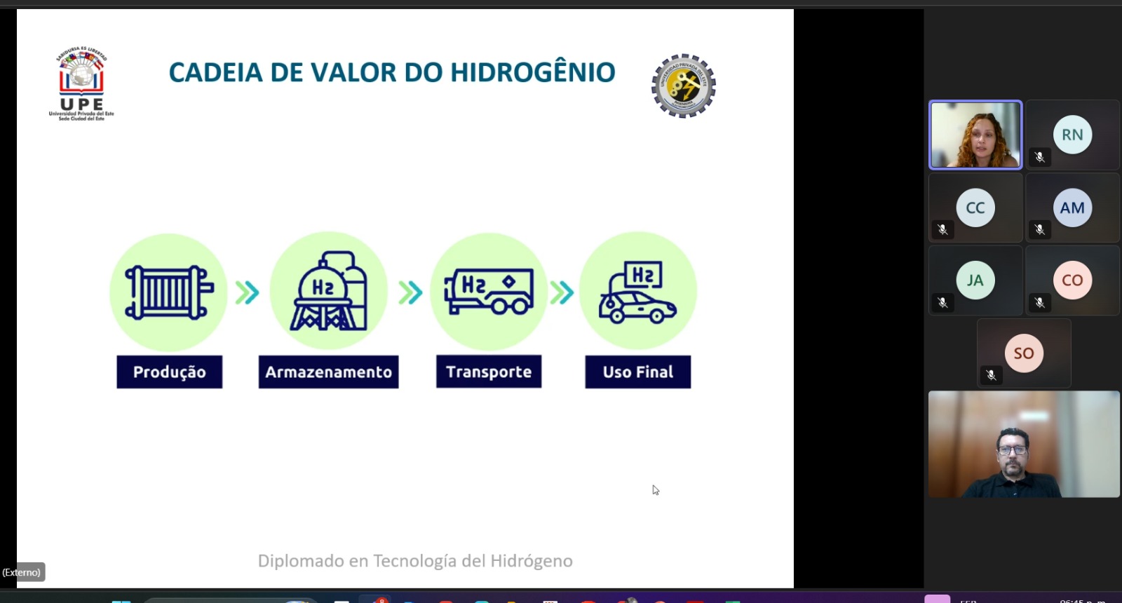 Diplomado en Tecnología del Hidrógeno: Primera clase del Módulo 5